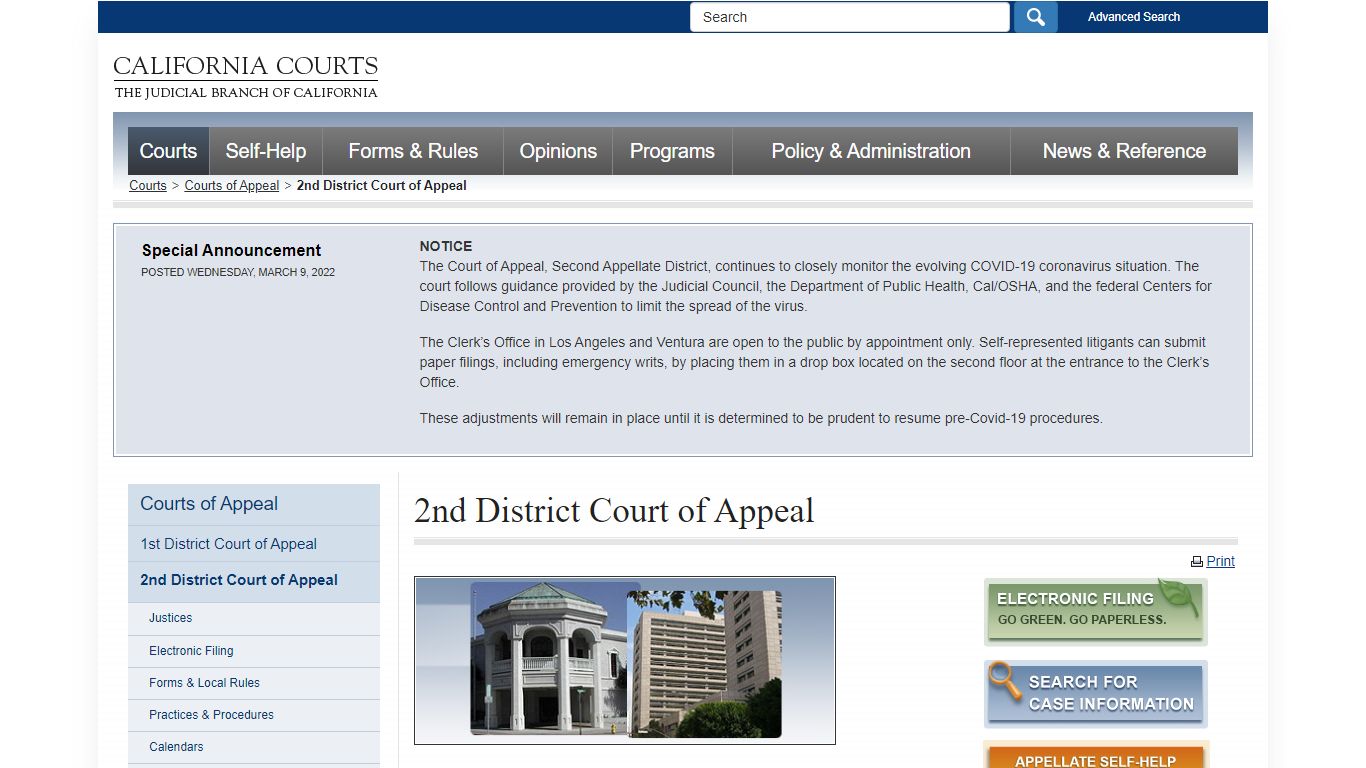 2nd District Court of Appeal - 2DCA - California